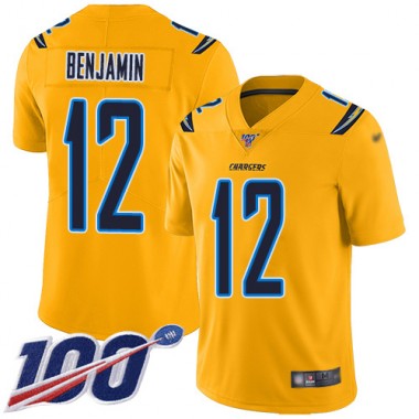 Los Angeles Chargers NFL Football Travis Benjamin Gold Jersey Youth Limited 12 100th Season Inverted Legend